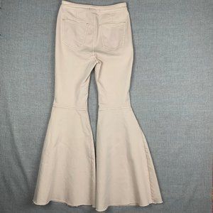 Free People We The Free Soft Pink Flare Jeans Just Float On